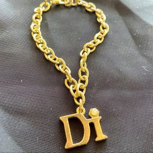 Dior clasp gold chain bracelet